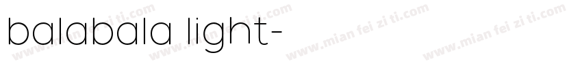 balabala light字体转换